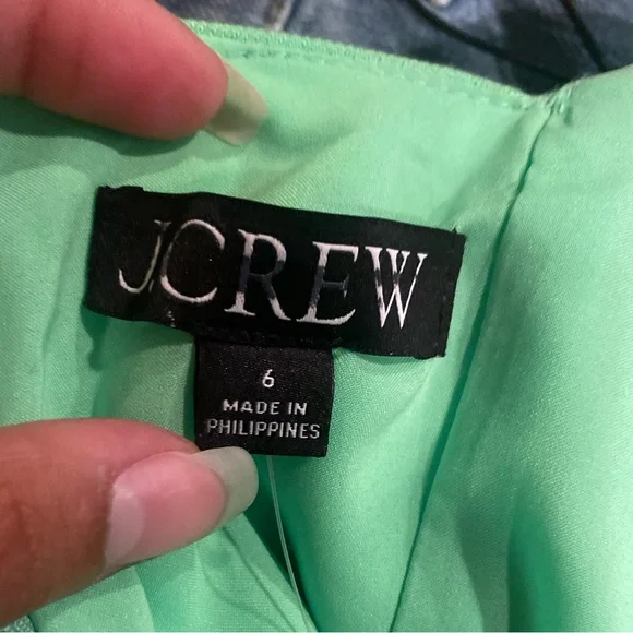 NWT‎ Women’s J.Crew Puff Sleeve V-Neck Midi Dress Spring Easter Summer - Picture 6 of 6